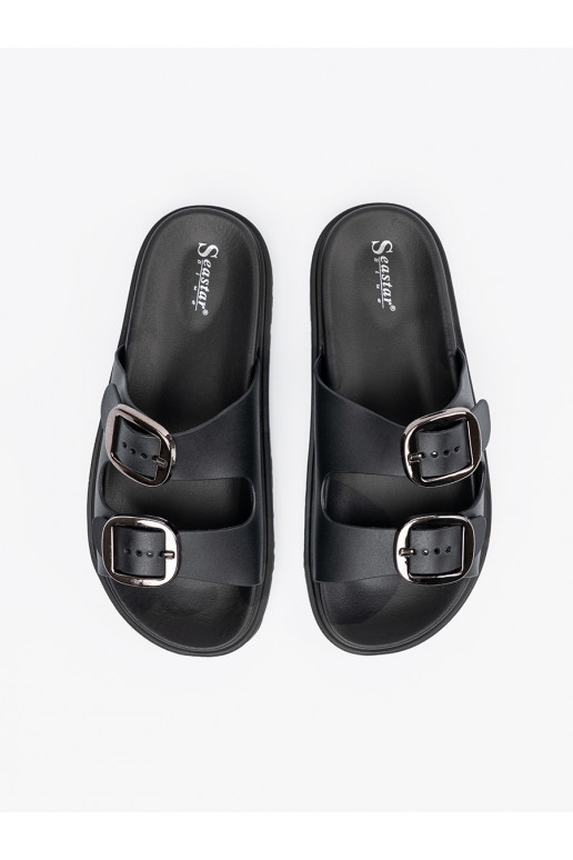 Čības Melnas krāsas ze mi klamrami