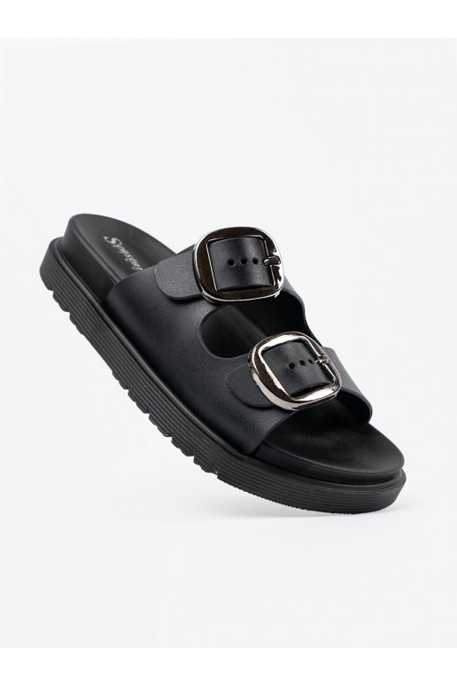 Čības Melnas krāsas ze mi klamrami