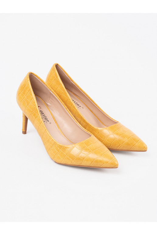 Žlut klasick lodičky na tenk m podpatku Žlut klasick lodičky na tenk m podpatku