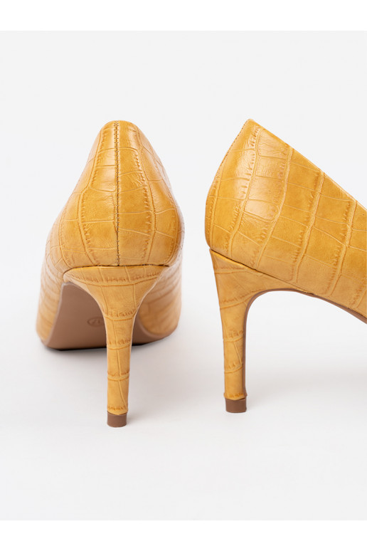 Žlut klasick lodičky na tenk m podpatku Žlut klasick lodičky na tenk m podpatku