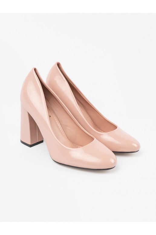 Ziloņkaula krāsas  puszābaki uz papēža