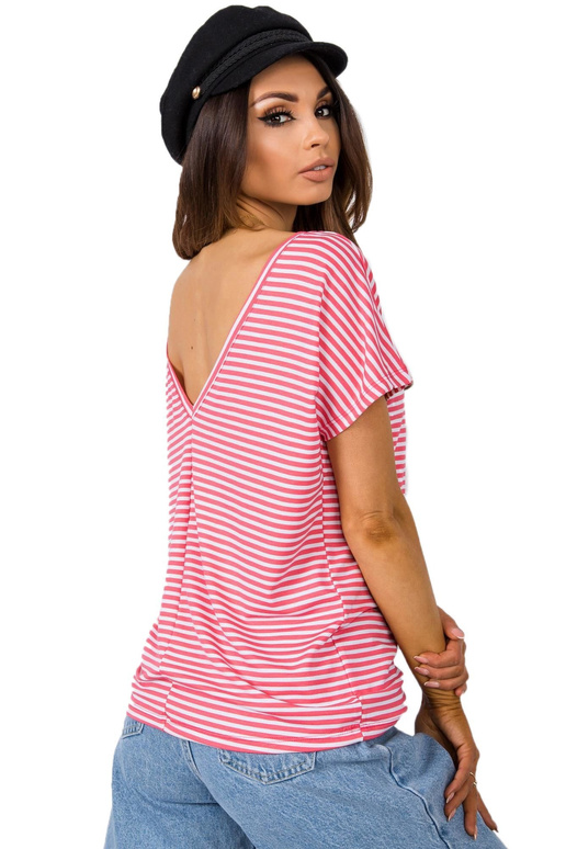 Balts un koraļļu t-krekls Gina RUE PARIS