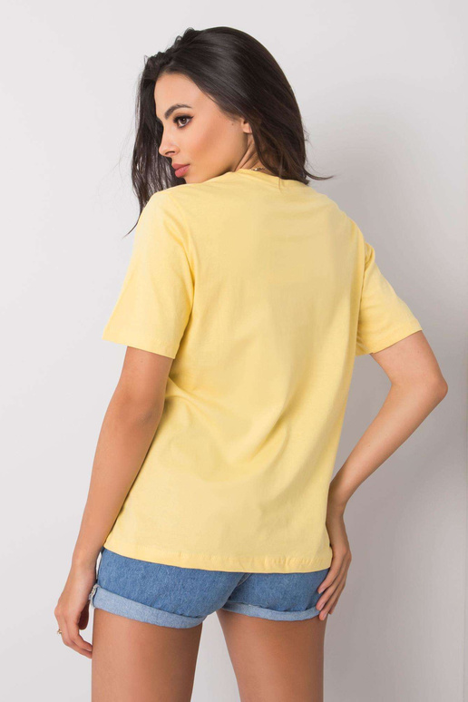 Dzeltens t-krekls ar Gloria apdruku Dzeltens t-krekls ar Gloria apdruku