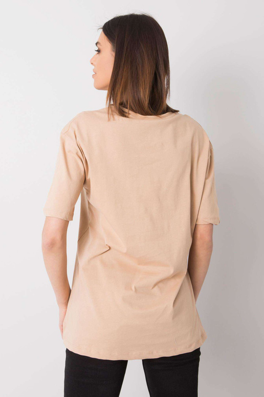 Bēšs T-krekls ar Billie RUE PARIS...