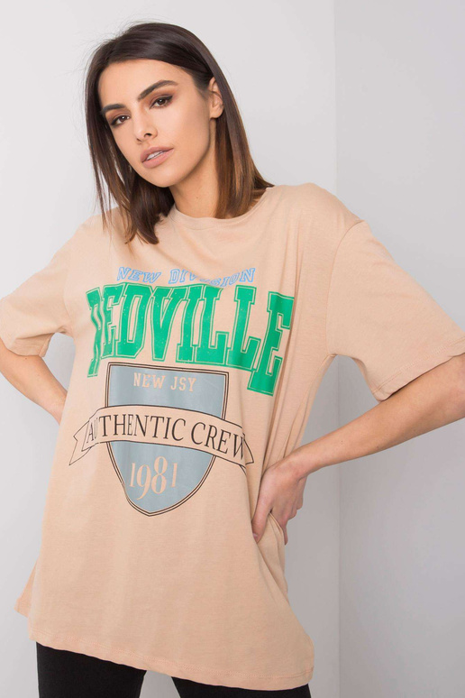 Bēšs T-krekls ar Billie RUE PARIS...