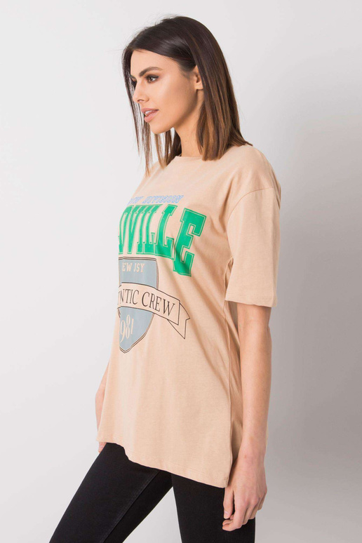 Bēšs T-krekls ar Billie RUE PARIS...