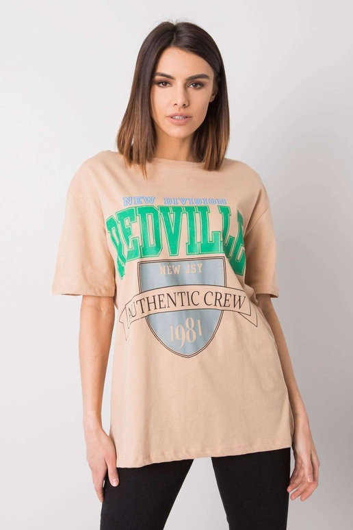 Bēšs T-krekls ar Billie RUE PARIS...