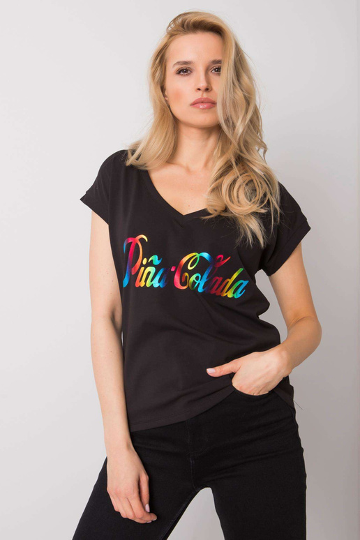 Melns T-krekls ar Hollis apdruku