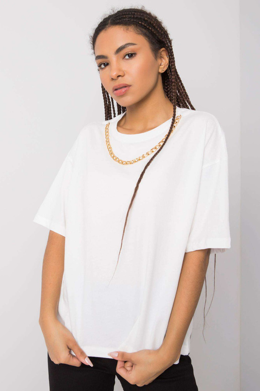 Balts kokvilnas t-krekls Donna RUE PARIS