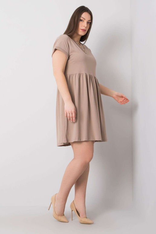 Tumši bēša liela izmēra Molly kleita...