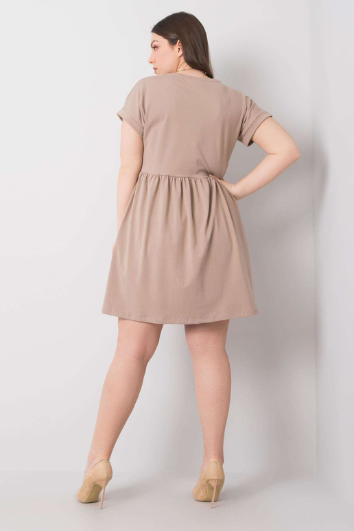 Tumši bēša liela izmēra Molly kleita...