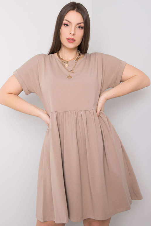 Tumši bēša liela izmēra Molly kleita...