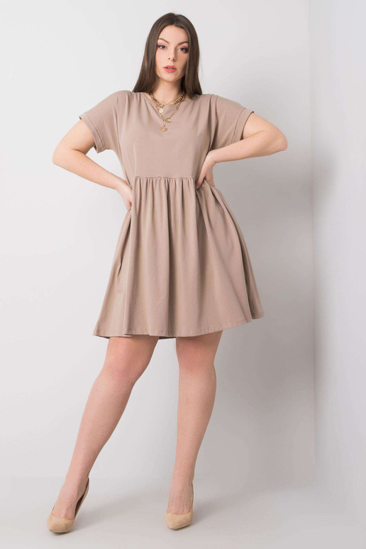 Tumši bēša liela izmēra Molly kleita...