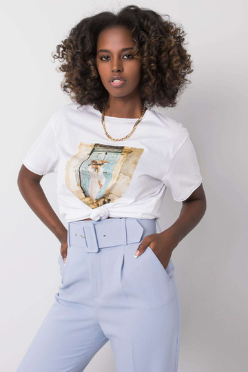 Balts T-krekls ar Benthe...