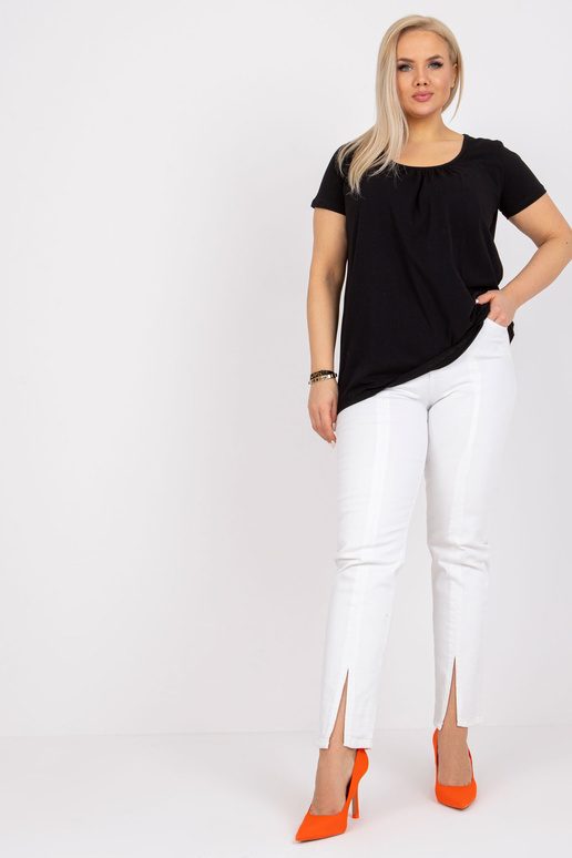 Melna plus izmēra blūze ar apaļu...