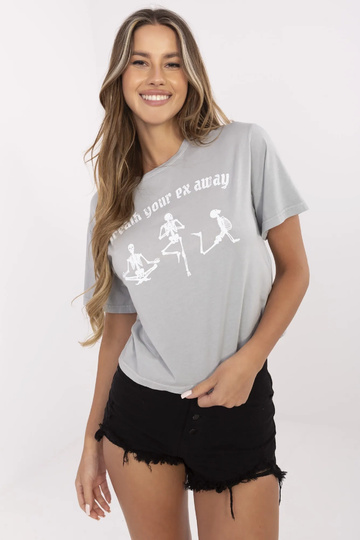 Pelēks T-krekls ar Piper...