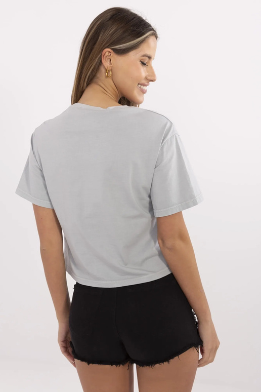 Pelēks T-krekls ar Piper RUE PARIS...