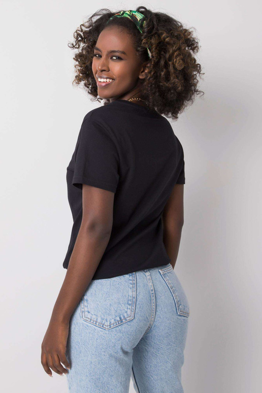 Lotta Cotton sieviešu melns T-krekls