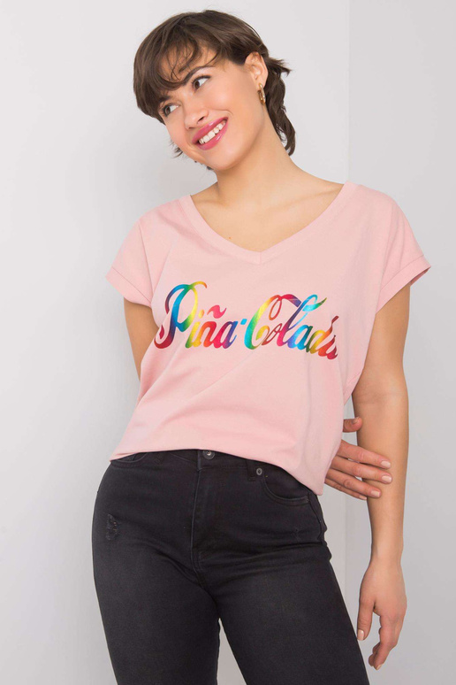 Netīri rozā T-krekls ar Hollis apdruku