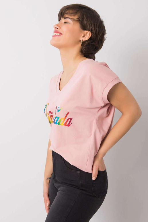 Netīri rozā T-krekls ar Hollis apdruku