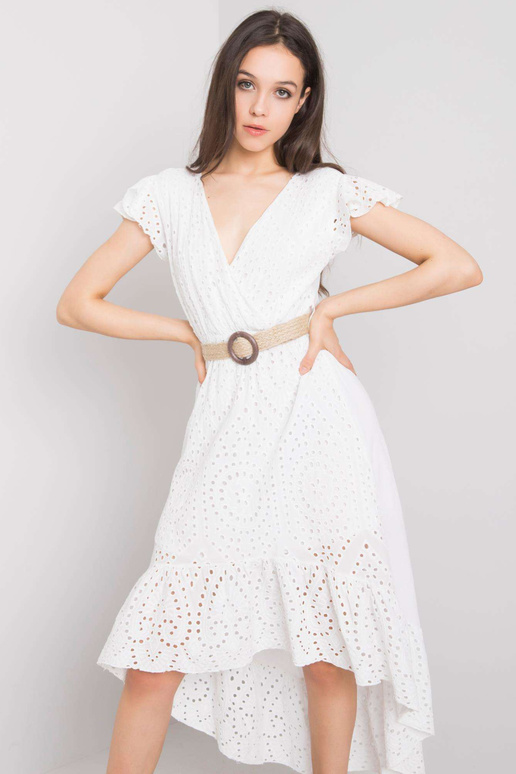 Maisie OH BELLA balta volānu kleita Maisie OH BELLA balta volānu kleita