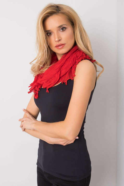 Sarkana šalle ar bārkstīm