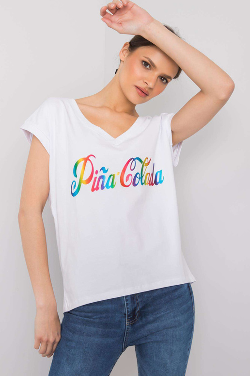 Balts T-krekls ar Hollis apdruku