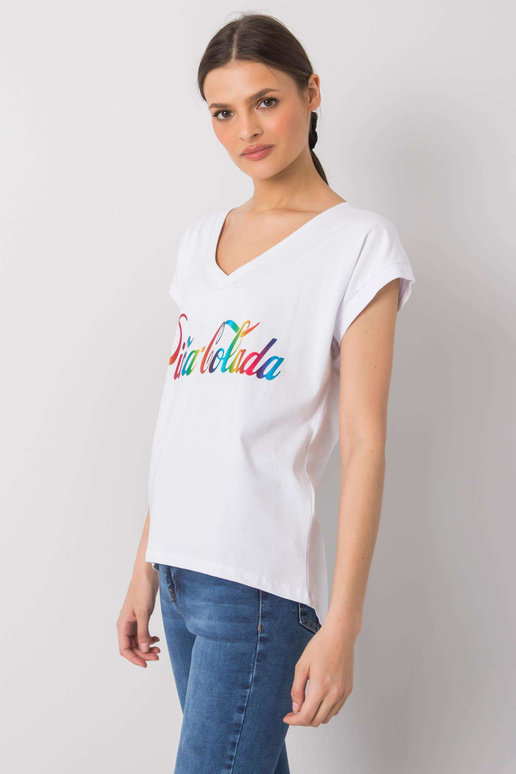 Balts T-krekls ar Hollis apdruku