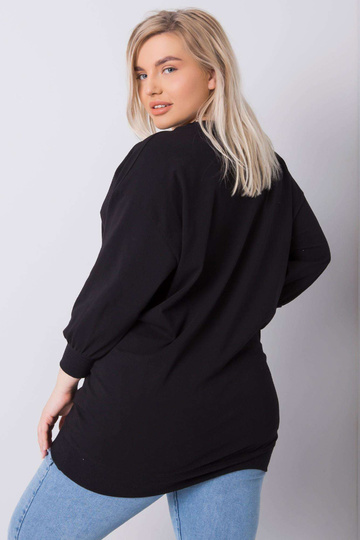 Melna plus izmēra blūze ar...