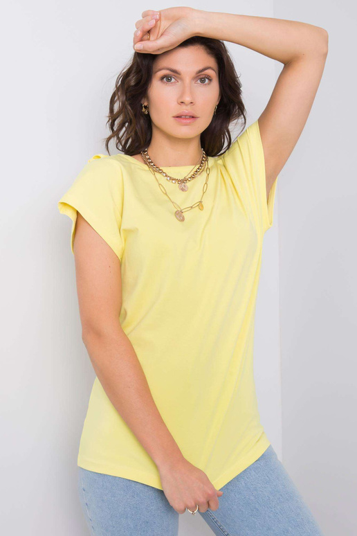 Leanne dzeltena blūze ar volāniem