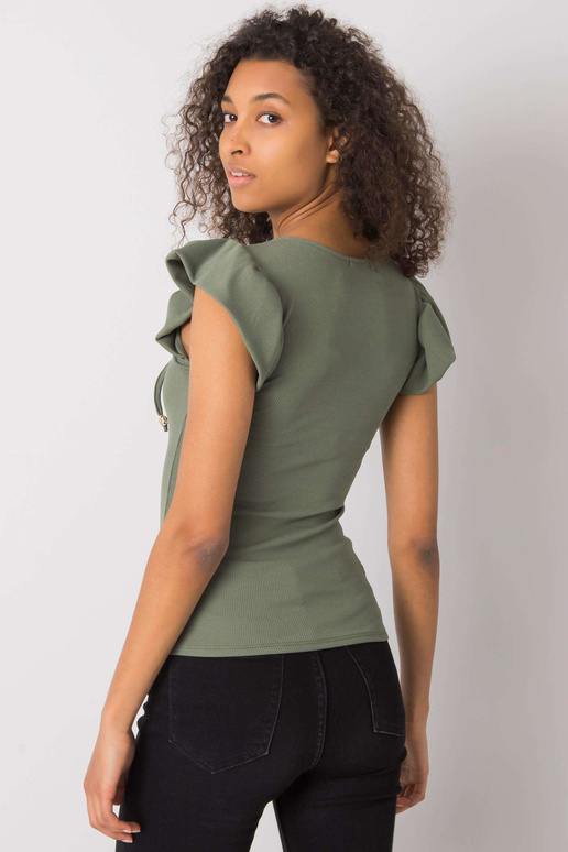 Zaļa blūze ar Waverly šņorēm