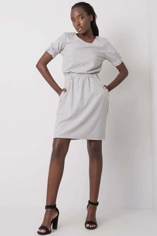 Bellatrix balta rūtaina kleita