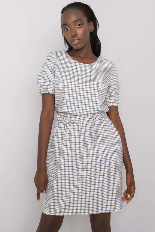 Bellatrix balta rūtaina kleita