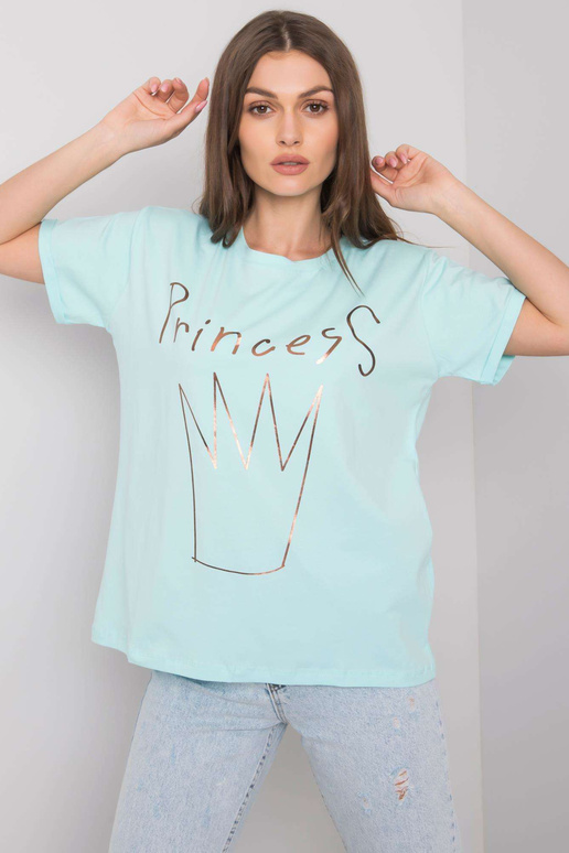 Piparmētru t-krekls ar Aostas apdruku