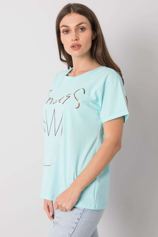 Piparmētru t-krekls ar Aostas apdruku