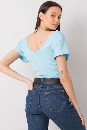 Zils T-krekls ar Hortense...