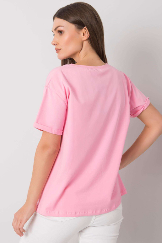 Rozā T-krekls ar Aostas apdruku