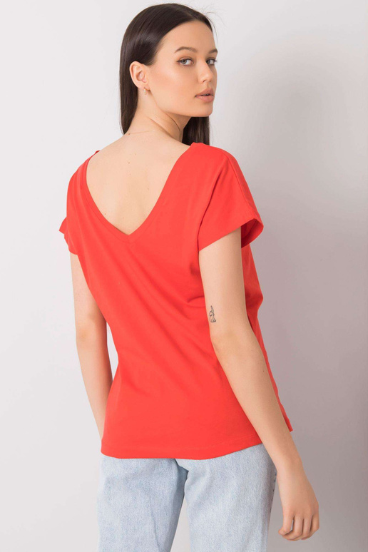 Sarkans T-krekls ar apdruku Hortense