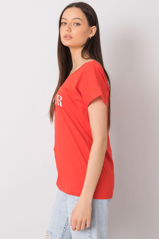 Sarkans T-krekls ar apdruku Hortense