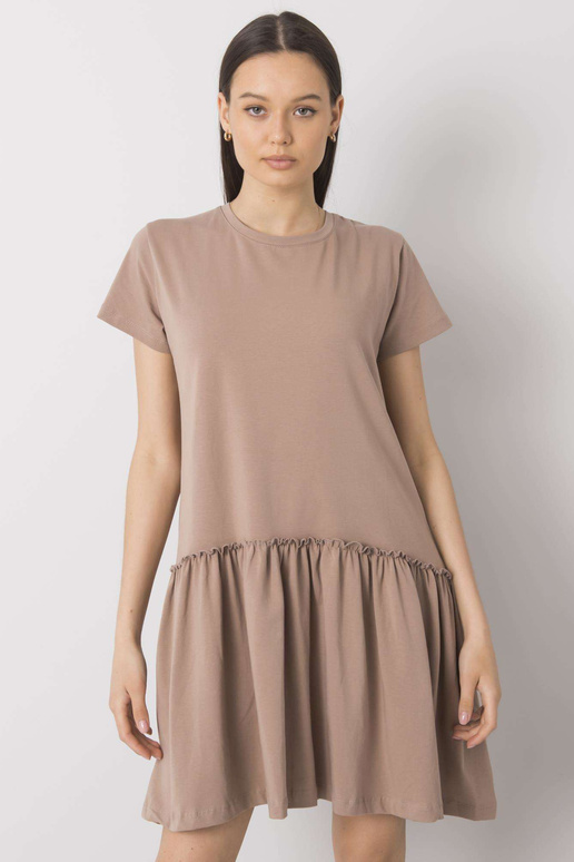 Tumši bēša kleita ar flounces Cammie