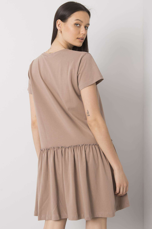 Tumši bēša kleita ar flounces Cammie