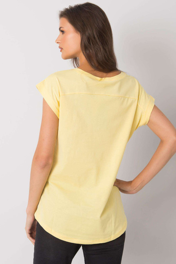 Gaiši dzeltens t-krekls ar... 2