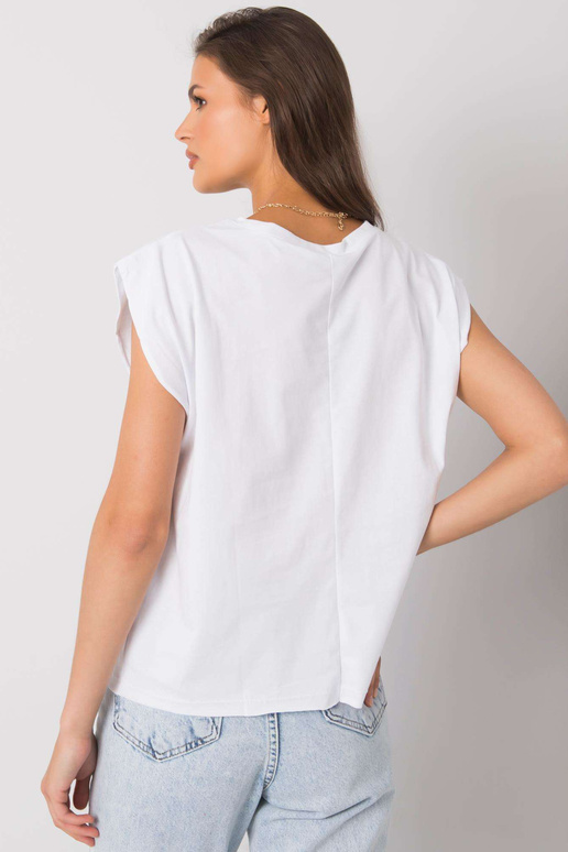 Balts T-krekls ar Malibu apdruku