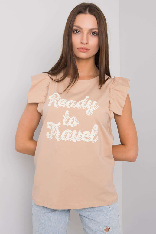 Bēša blūze ar Beverly apdruku