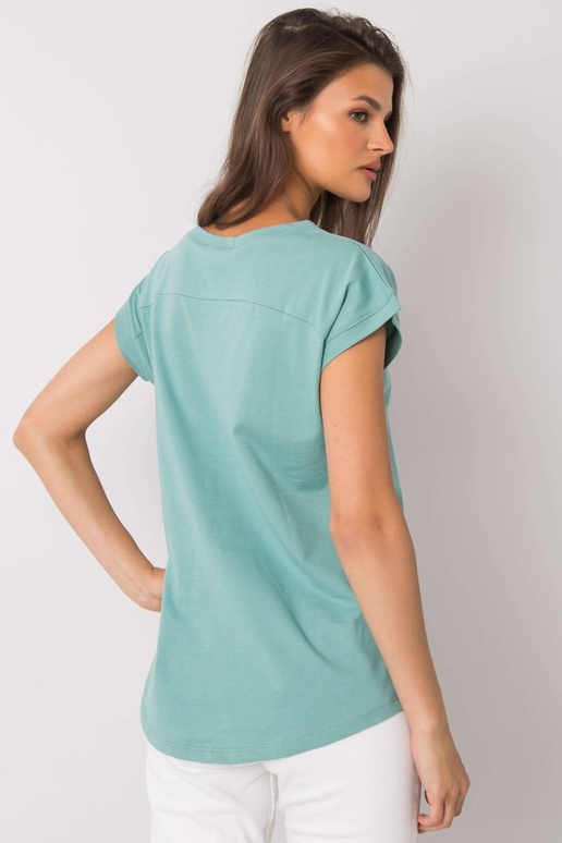 Gaiši zaļš T-krekls ar Aloha apdruku