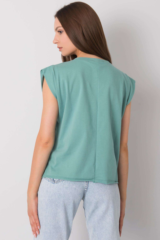 Gaiši zaļš T-krekls ar Malibu apdruku