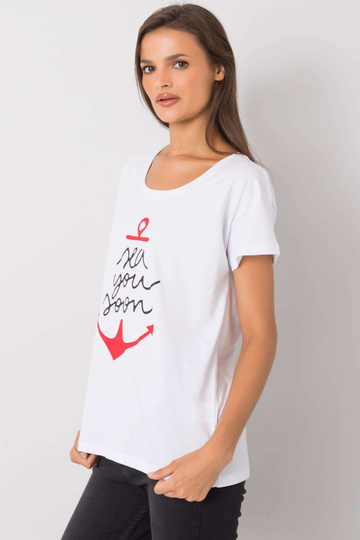 Balts T-krekls ar silva...