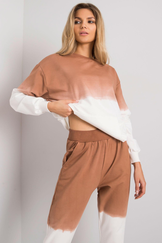 Gaiši brūns komplekts ar Velinda biksēm