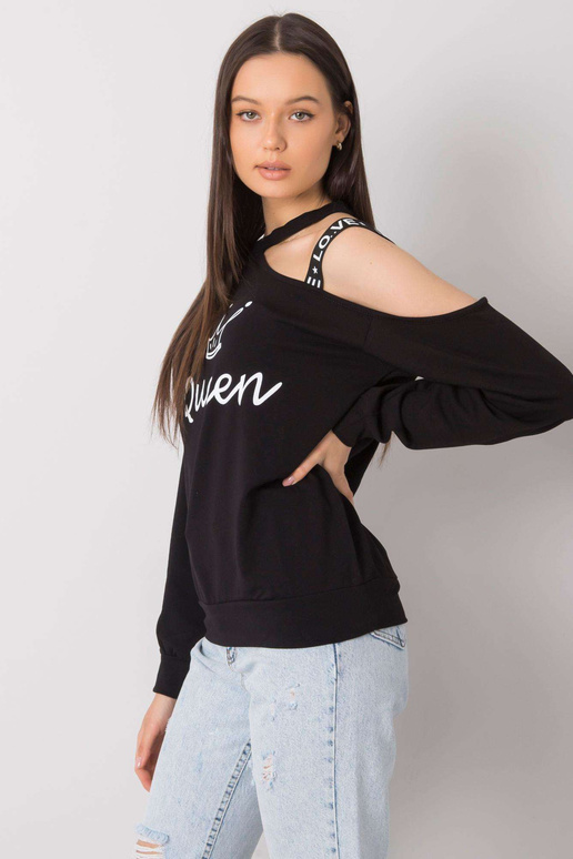 Melna blūze ar Glenda apdruku
