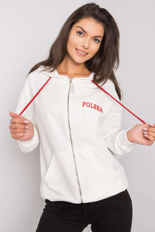 Ecru rāvējslēdzēja sporta krekls Ilaria